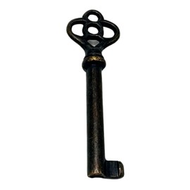 Universal Skeleton Key - Hollow Barrel Key for Cabinets, Doors, Desks, and Antique Furniture (Antique Brass, Set of 1)
