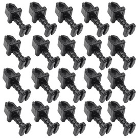 atsuch 20 Pack RV Refrigerator Vent Latch Clips Fit for Norcold 617772 Replacement for Refrigerator Service Vent Doors Black