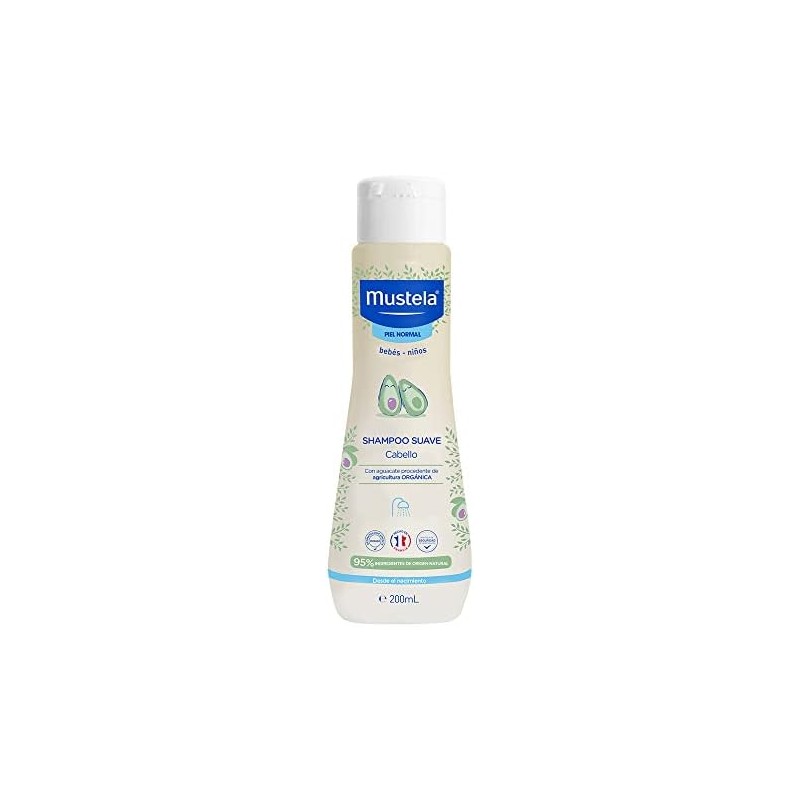 Mustela Shampoo para Bebé Suave, Piel Normal, 200ml