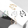SSQKYZCSYZ 5Pcs Stainless Steel Nose Rings Hoop Gradient Nose Studs