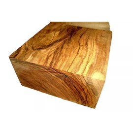 Olivewood Bowl Blank, 6 x 6 x 3 inches for Woodturning Projects Holy Corsses Cutlery Making Lathe Bowl Turning