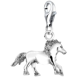 Nenalina charm heart pendant made of 925 sterling silver, fits all common charm jewellery, 713072-000