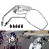 8M 10M Universal Oval Motorcycle Rear View Side Mirrors Chrome