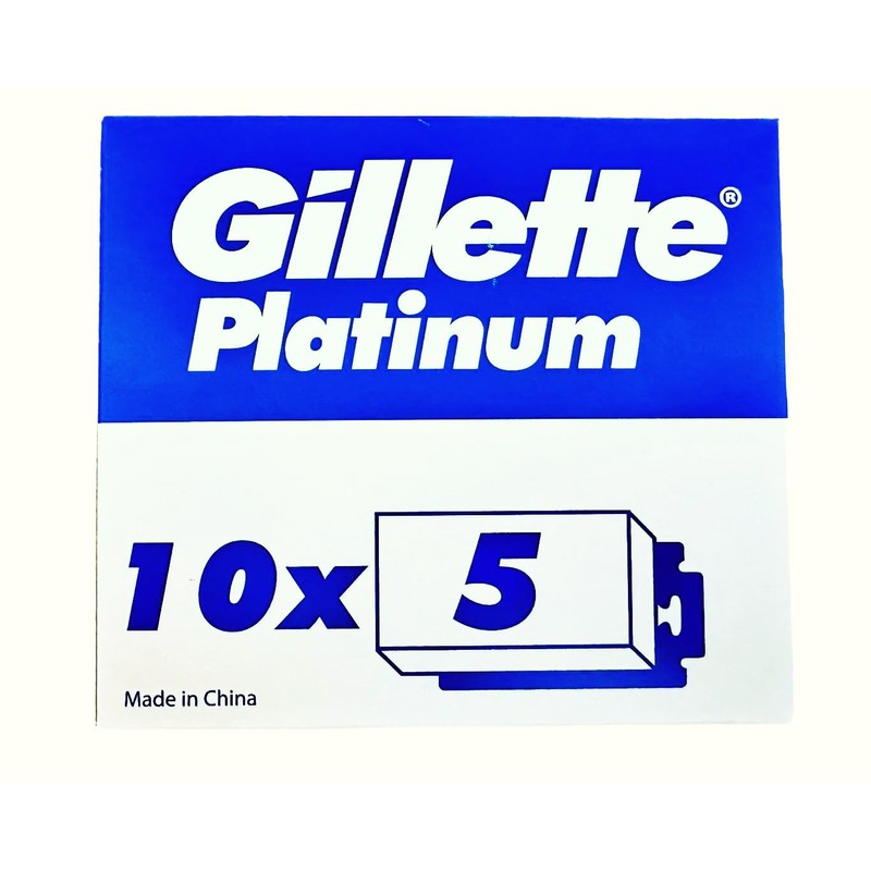 Gillette Double Edge Platinum Safety Razor Blades for Men, Pack