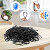 Pack of 180 Rubber Bands, Black, 6 Sizes, Wide Thick