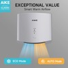 AIKE Air Wiper Compact Hand Dryer 110V 1400W Silver (with