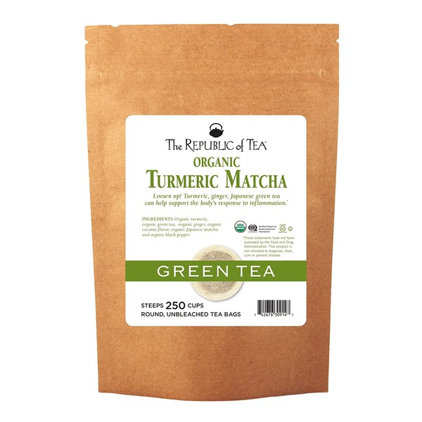 The Republic of Tea, Organic Turmeric Matcha, 250 Tea Bags