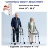 Onpickly Foldable Walker for Seniors with 5" Wheels, Lightweight, Silver