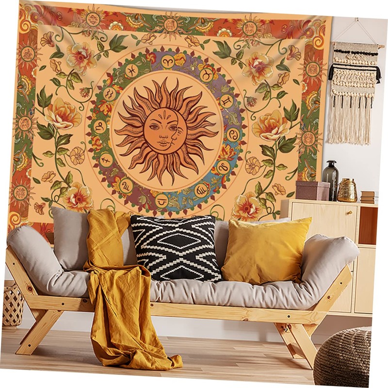 Levemolo Sun Moon Tapestry Wall Hanging Bohemian Style Home Decoration
