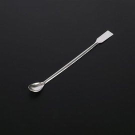 10 Pcs 20cm Stainless Steel Lab Spoons Micro Scoop Spoons Mixing Spatulas Long Handle Measuring Spoons with Double Side for Laboratory Sample
