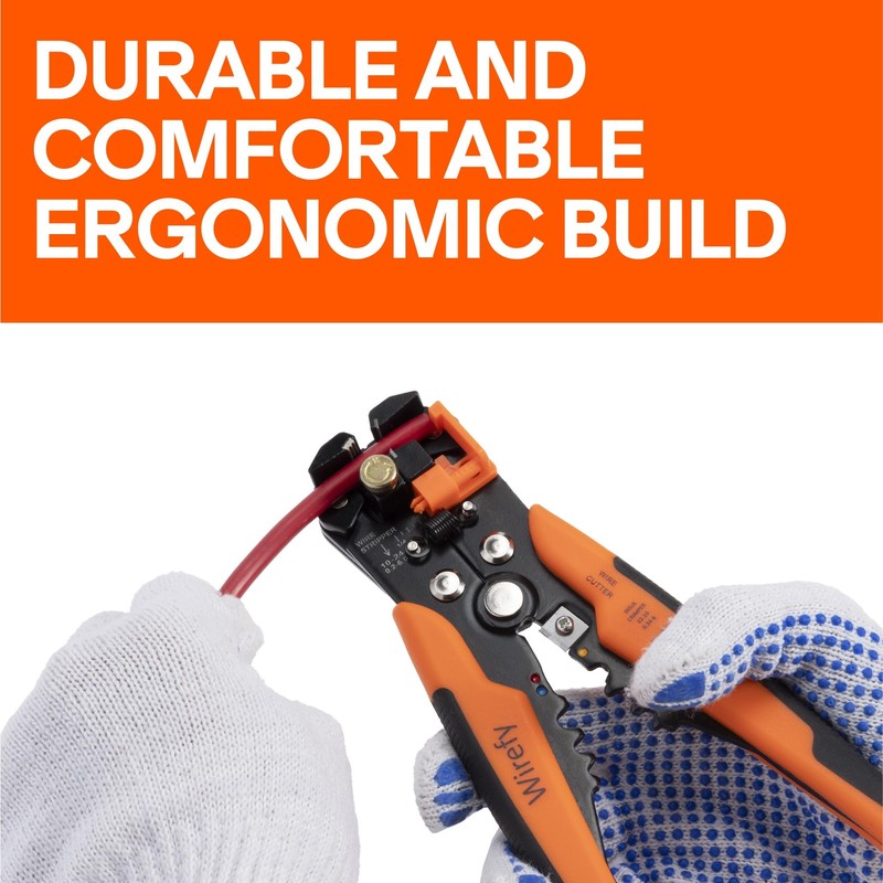Wirefy Automatic Wire Stripper Tool | Self-Adjusting 3-in-1 Wire Stripper,