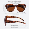Br’Guras Polarized Oversized Fit over Sunglasses Over Glasses with Cat
