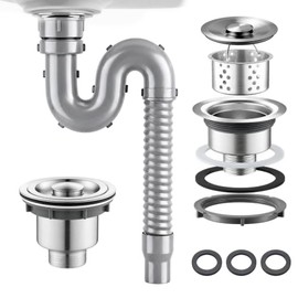 Kit de Desagüe para Lavabo de Baño, 0.8M Tubo de Desagüe Tipo U