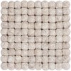 myfelt Béla Felt Ball Square Trivet, Virgin wool, beige, 20