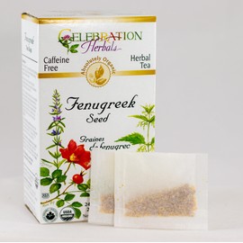 Celebration Herbals - Organic Caffeine Free Fenugreek Seed Herbal Tea - 24 Tea Bags