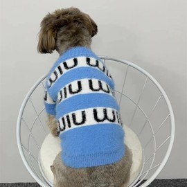 Warm Autumn/Winter Pet Fashion Sweater for Small to Medium Dogs and Cats Bix XL/Blue