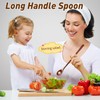 Wooden Spoons for Cooking, 10.8in Long Handle Mixing Tasting Spoons,