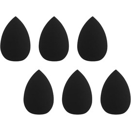 Mini-Make-up-Schwamm, klein, für Foundation, Puder, Concealer, Highlight, Lidschatten, Make-up-Mixer und Schwämme, Gesichts-Make-up-Tools, Schwarz, 6 Stück