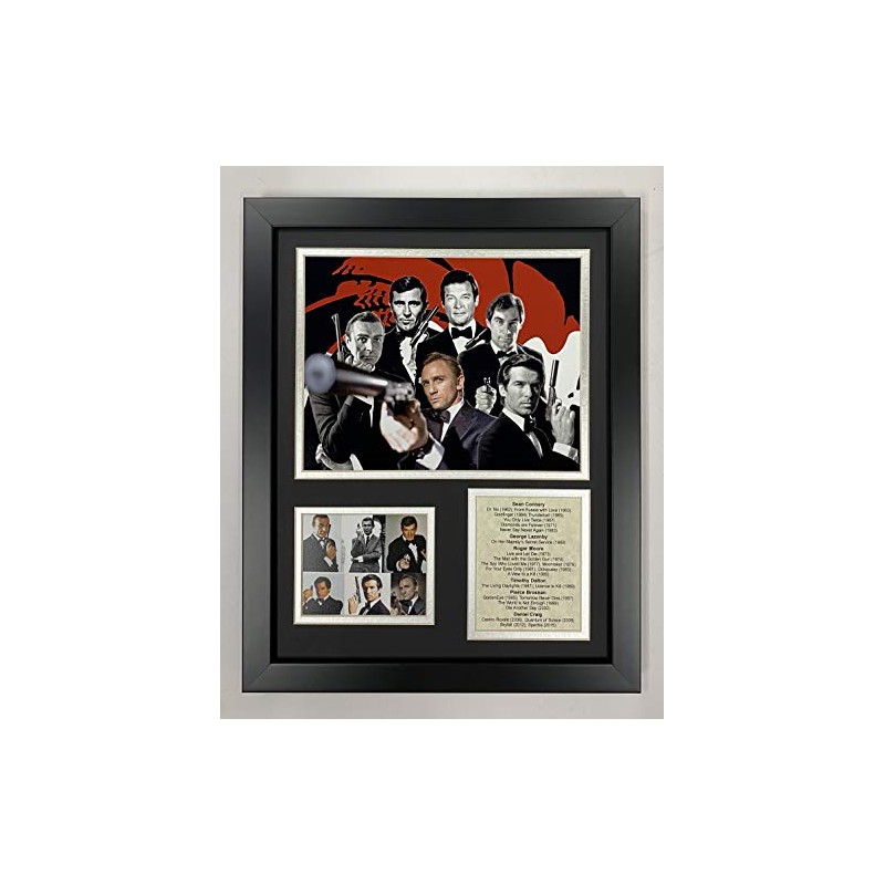 Legends Never Die James Bond Framed Photo Collage, 11 x