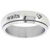 Solid Rock Jewelry Ring-Stainless-True Love Waits w/Hearts Spin-Style 392-Size 10