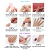 Green Press on Nails Short Coffin False Nail Glossy Square