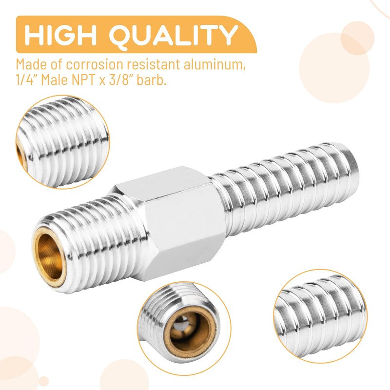 Anti-Siphon Valve, 1/4" NPT, for 3/8" Hose, Aluminum, for Marine