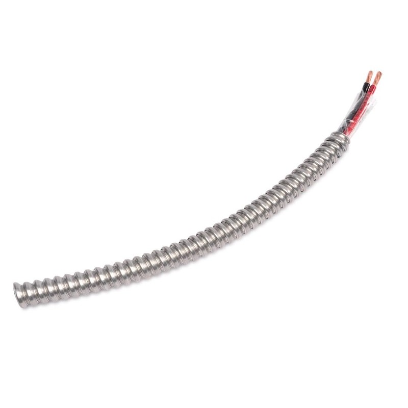 Wirenco 1/3 Metal Clad (MC) Cable with Ground, Aluminum Armored,