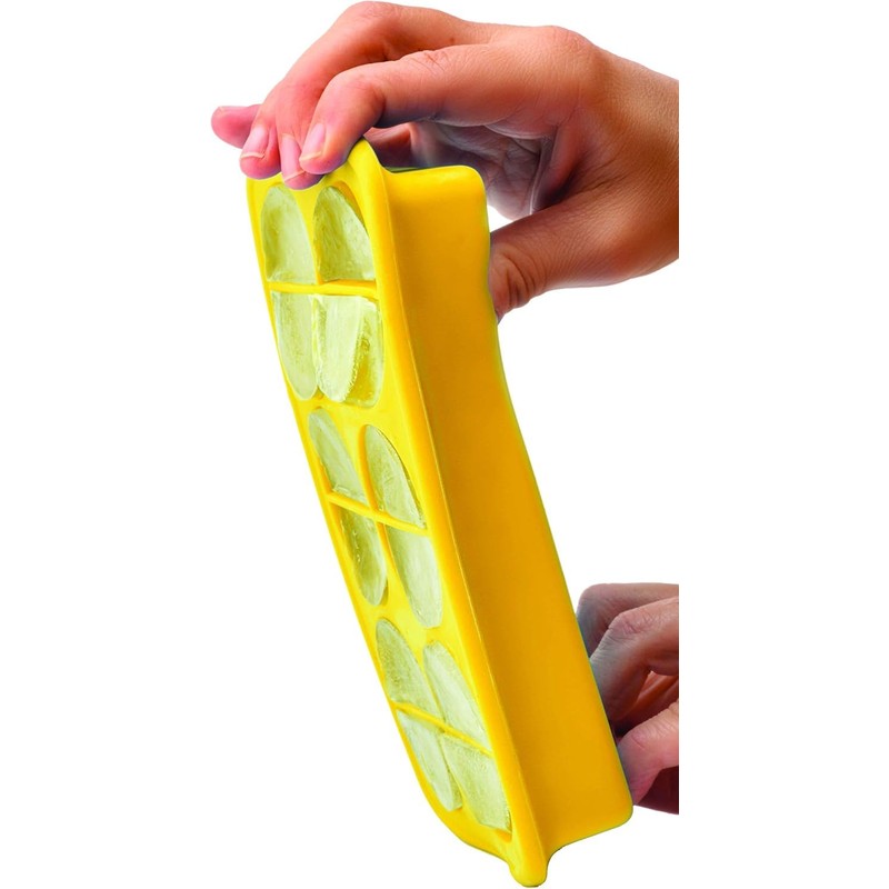 Joie Kitchen Gadgets 067742-291868 Silikon-Eiswürfelform mit Zitronenkeil, gelb