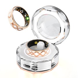 Smart Ring Health Tracker for Women Men, Fitness Tracker with Steps, Distance & Calorie Count, Fitness Ring with Sleep, Heart Rate, Blood Oxygen Real Time Monitor, IP68 Waterproof (13#)