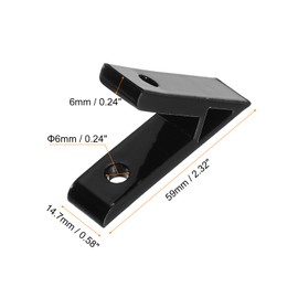 QUARKZMAN Pack of 8 45 Degree Angle Aluminium Profile Corner Brackets Corner Connector for 2020 Series (Black)