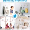 Quntis Suction Cup Hooks 4 Pack, Multi-Purpose Clear Shower Suction