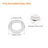 sourcing map M10 304 Stainless Steel Flat Washers, 50pcs 10x16x0.5mm