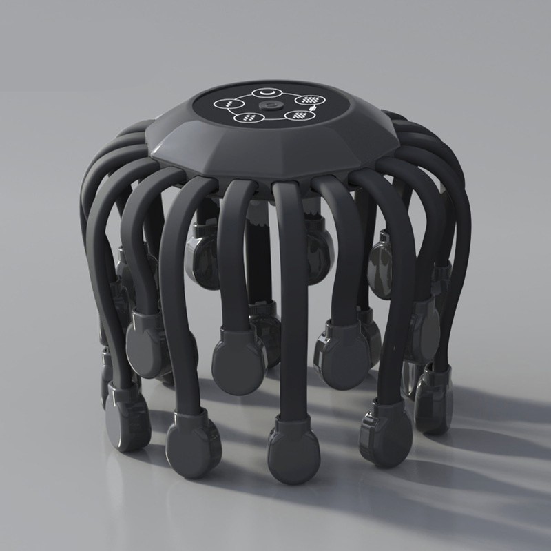 Electronic Claw Head Massager Intelligent Musical Sound Red Ray Decompression