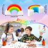 JUNEBRUSHS 150Pcs Rainbow Mini Erasers, St. Patrick's Mini Erasers Cute