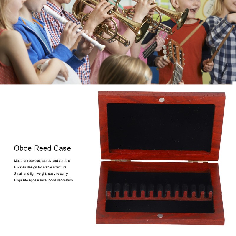Oboe Reed Case Redwood Storage Box Large Capacity Woodwind Reed
