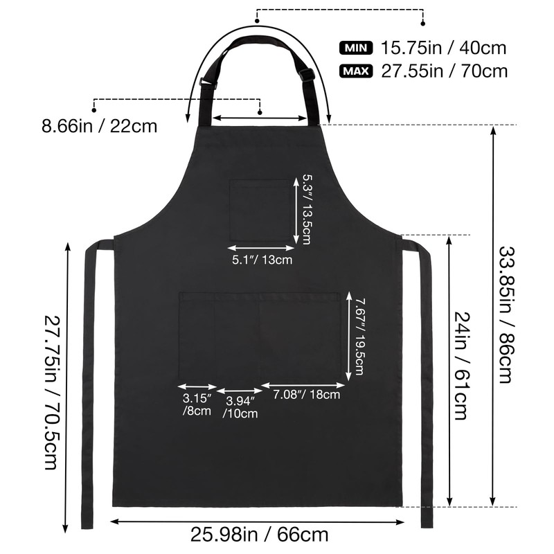 Noverlife Hair Stylist Apron with 4 Pockets, Hair Resistant 34