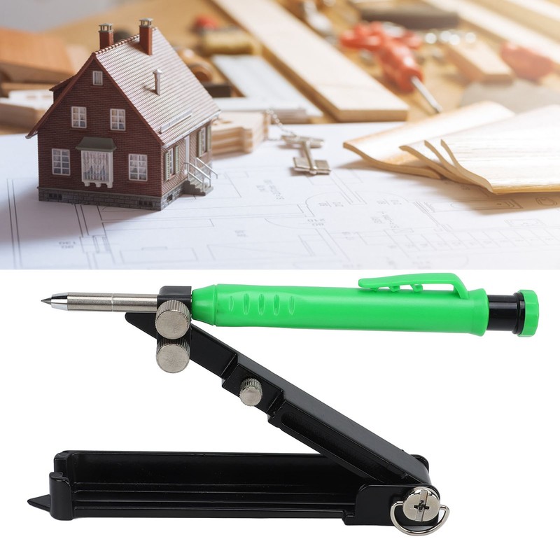 Multipurpose Scribing Tool Adjustable Contour Scriber with Pen Woodworking Measuring