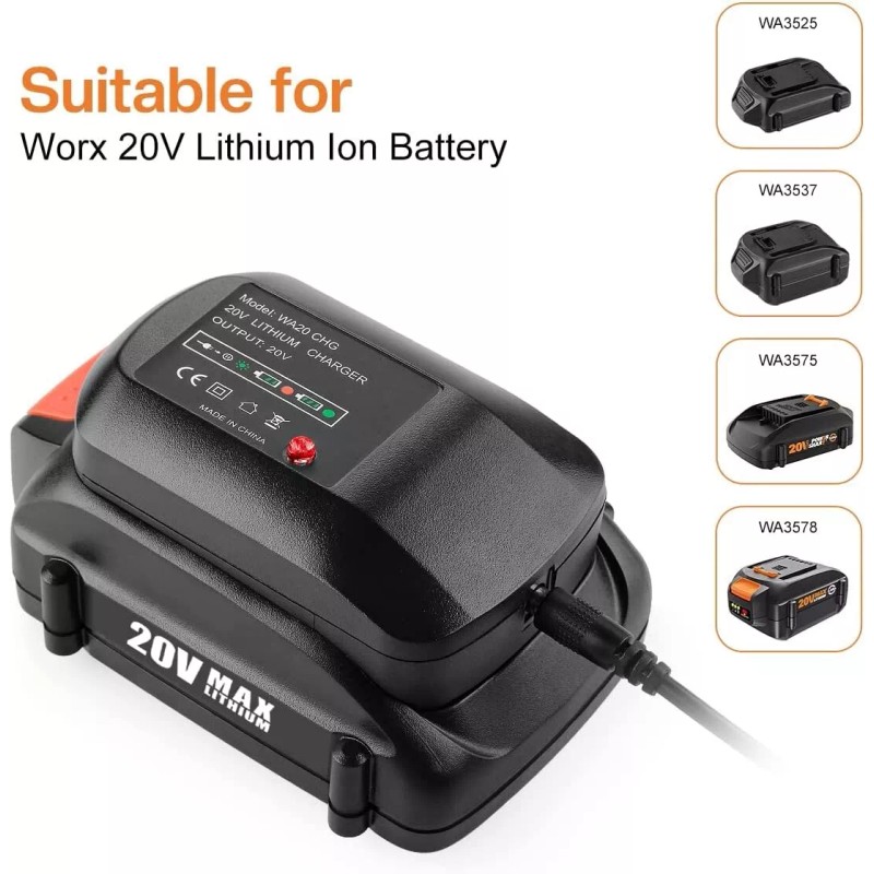 For WORX 2pack For WORX 20V MAX Extend Lithium Battery