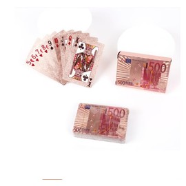 Mr. Gadget's Solutions Rose Gold Plastic Playing Cards Flexible/Waterproof Playing Cards Poker with Box Great for Party Games Cardinas Magic Trick Tool