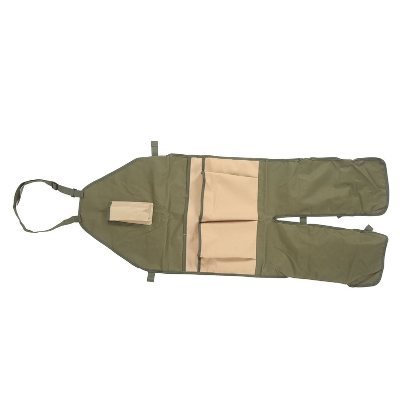 Gardening Apron Green Khaki 600D Oxford Fabric Multiple Pockets Durable