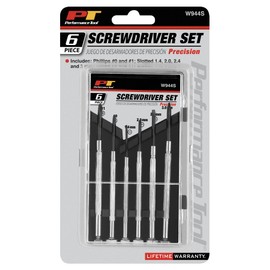 Performance Tool W944S 6-Piece Precision Screwdriver Set