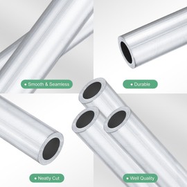 M METERXITY 3-Pack 100mm 6063 Aluminum Round Tube, 13mm ID 19mm OD Seamless Aluminum Tubing for Construction/Machining/DIY Crafting, Metal Straight Pipe [0.51"x0.75"x4"]