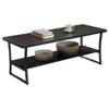 Convenience Concepts X-Calibur Coffee Table, Espresso / Slate Gray Frame