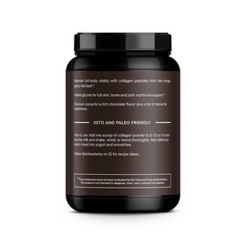 Active Stacks Collagen Peptides Protein Powder, Chocolate - Supports Healthy Hair, Skin, Bones and Joints for Men and Women - Easy-to-Mix Type 1 & 3 Hydrolyzed Collagen from Grass-Fed Beef, 2 Pound
