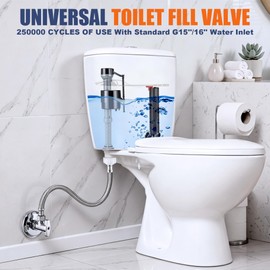 6 Pack Universal Toilet Flusher Replacement Kit and Toilet Valve Set