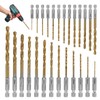 26 Piece Titanium Drill Bit Set with Quick Change Hex