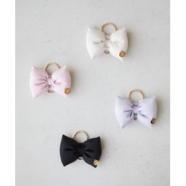 Maison de Fleur Other Accessories Satin Ribbon Key Ring, Women's, Black, Black