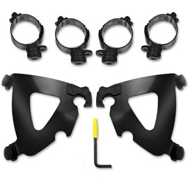 Memphis Shades Trigger-Lock Mounting Kit (Black/Road Warrior Fairing) for 18-21 Harley FLSB