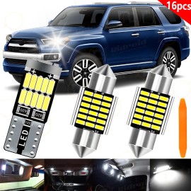 RIDROID 16PCS White Interior LED Lights Package kit For 2010-2021 Toyota 4Runner+Tool US