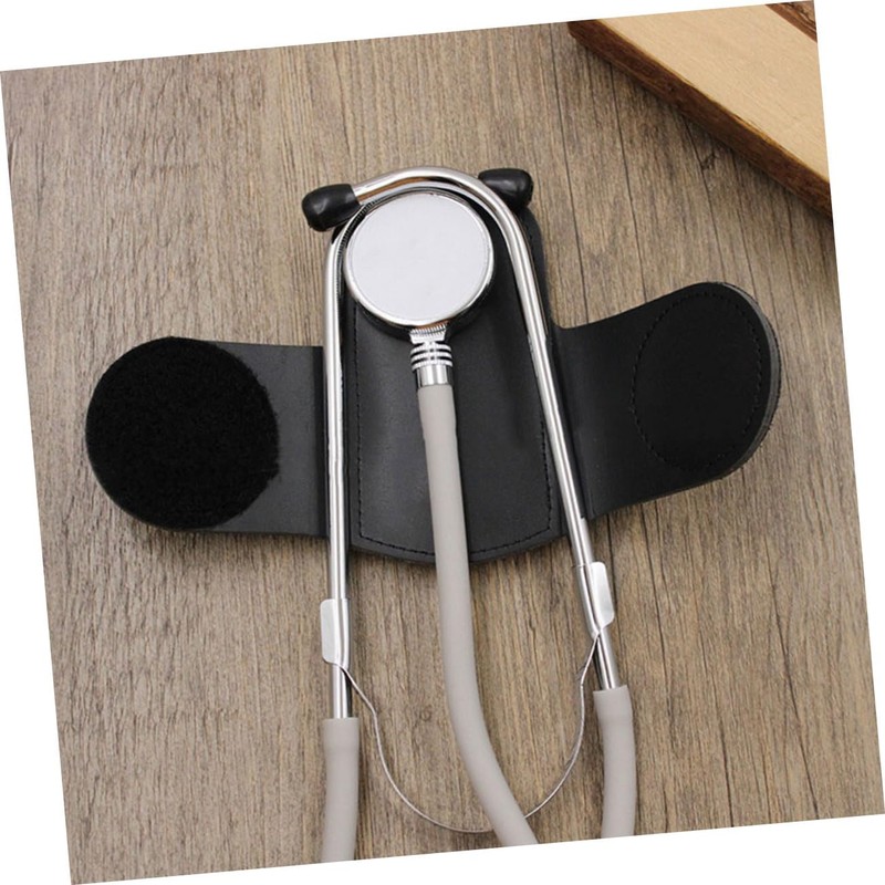 MAGICLULU 2pcs Stethoscope Holder for Scrubs PU Stethoscope Hip Holder